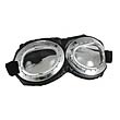Steampunk Silver/Clear Aviator Goggles